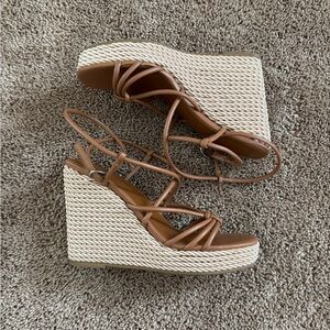 Marc Fisher Brown Espadrille Sandals